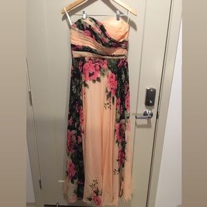 Grace Karin Flower Print Prom Dress